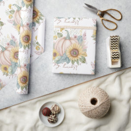 Pastellpumpa och boho blomster anpassad presentpapper