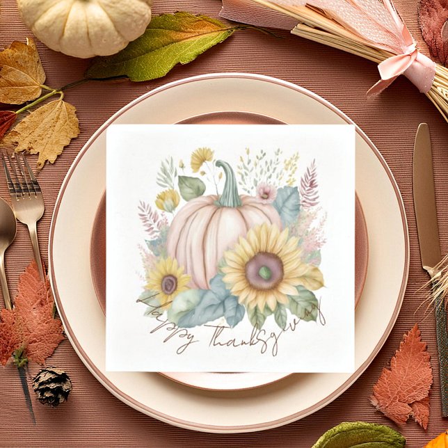 Pastellpumpa och boho blomstermönster enligt bestä pappersservett (Skapare uppladdad)