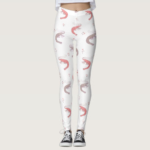 Pastellräkor Mönster Leggings