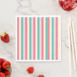 Pastellränder Glasskalas Pappersservett