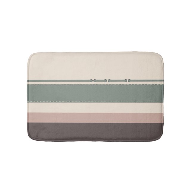 Pastellränder Minimalistisk Hemdekor Badrumsmatta (Framsidan)