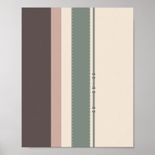 Pastellränder Minimalistisk Hemdekor Poster
