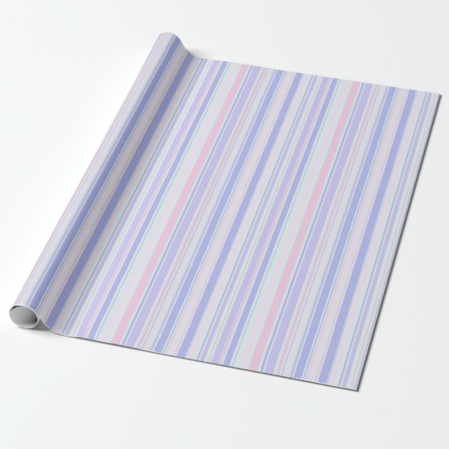 Pastellränder Presentpapper (Utrullad)