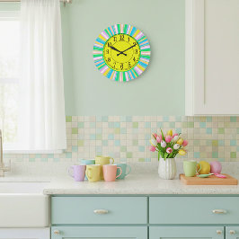 Pastellränder Stor Klocka