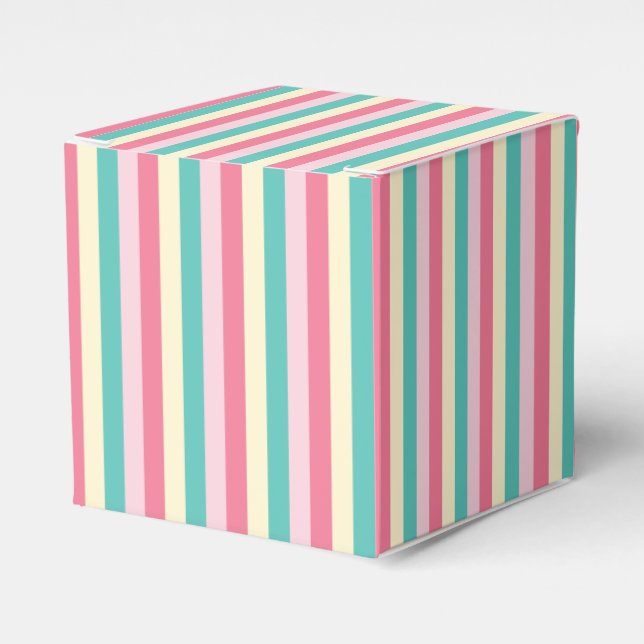 Pastellrandig Glasskalas Presentaskar (Framsidan Sidan)