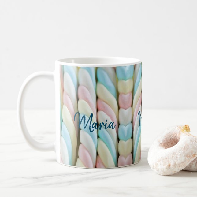 Pastellrandig mugg (Med munk)
