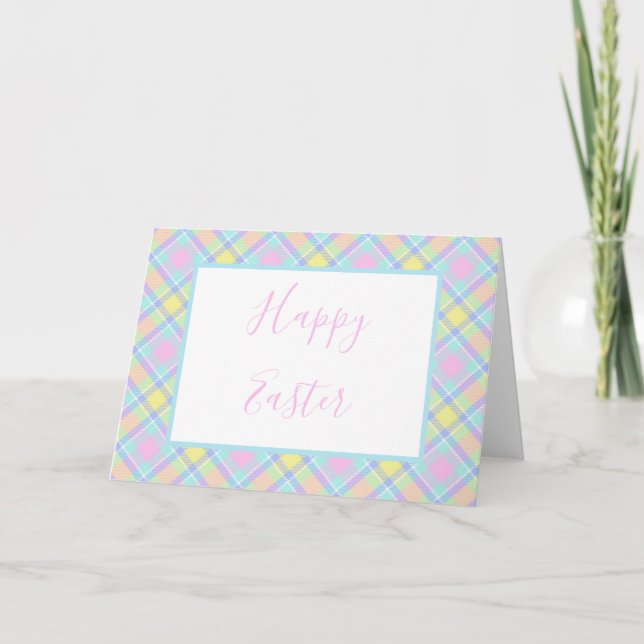 Pastellrandig rutig kort (Framsida)