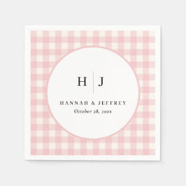 Pastellrandiga bröllopsservetter pappersservett