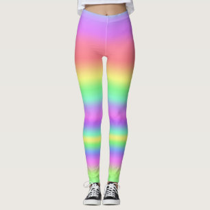 Pastellrandiga Leggings