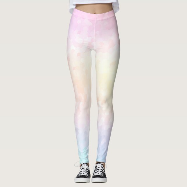 Pastellregnbåge Leggings (Framsida)
