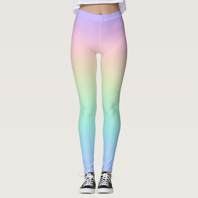 Pastellregnbåge Leggings (Framsida)
