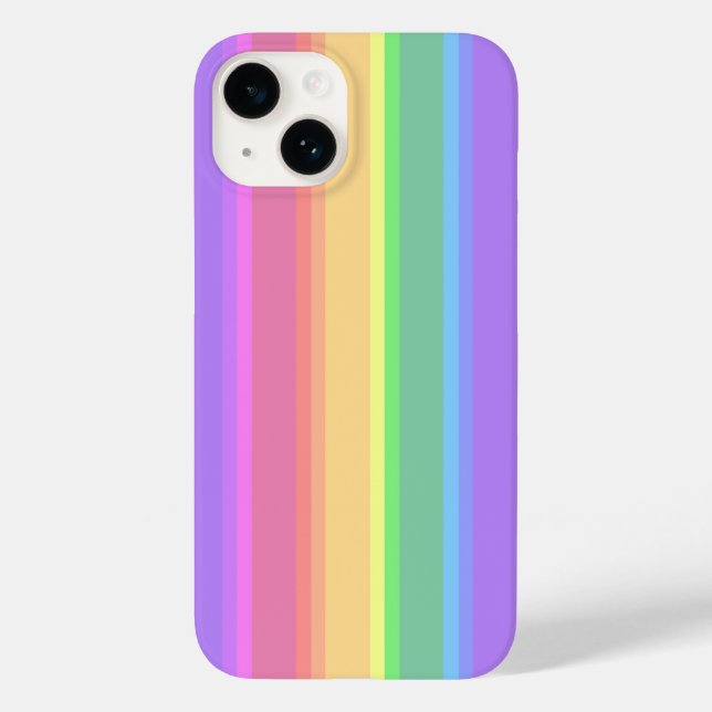 Pastellregnbåge rand Fodral-Mate iphone case (Baksida)