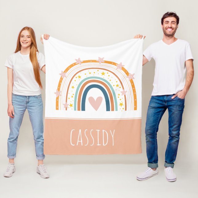 Pastellregnbågflickor Fleecefilt (På plats)