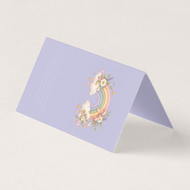 Pastellregnbågspresentationsmateriel  kort (Framsida)