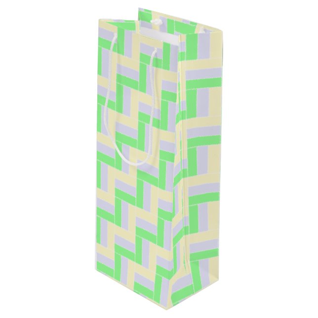 Pastellrektanglar Mönster vit streckad Linjer (Framsidan Vinklad)