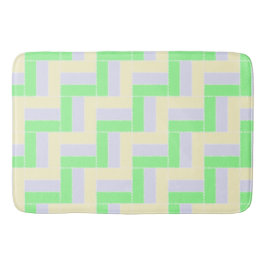 Pastellrektanglar Mönster vit streckad Linjer Badrumsmatta