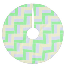 Pastellrektanglar Mönster vit streckad Linjer Julgransmatta Borstad Polyester