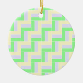 Pastellrektanglar Mönster vit streckad Linjer Julgransprydnad Keramik