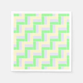 Pastellrektanglar Mönster vit streckad Linjer Pappersservett