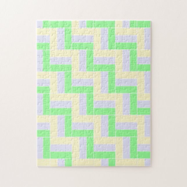 Pastellrektanglar Mönster vit streckad Linjer Pussel (Vertikal)