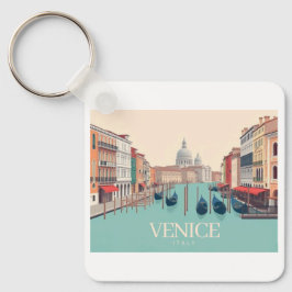 Pastellresedesign för Venedig Italien Nyckelring