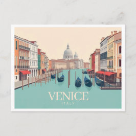 Pastellresedesign för Venedig Italien Vykort