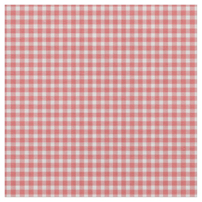 Pastellröd och vit rutig mönster tyg (Närbild)