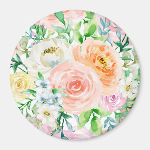 Pastellromantisk trädgård magnet