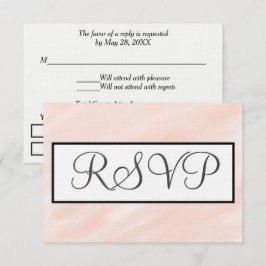 Pastellrosa akvarellbröllop RSVP OSA Kort