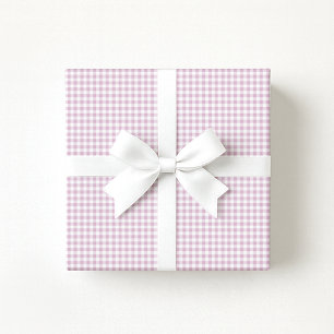 Pastellrosa / Lila Rutigt Presentpapper
