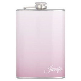 Pastellrosa med namn Vinyl Wrapped Flask Fickplunta