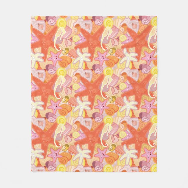 Pastellsjötransporter Fleecefilt (Framsidan)