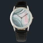 Pastellskript - vattenfärg armbandsur<br><div class="desc">Pastel Scribe III av Grace Popp. Innehåller upp-nära former i en vattenfärgsliknande stil. Sammansatt med varierande färg.</div>