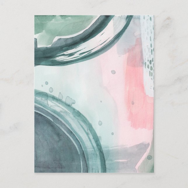 Pastellskript - vattenfärg vykort (Framsida)