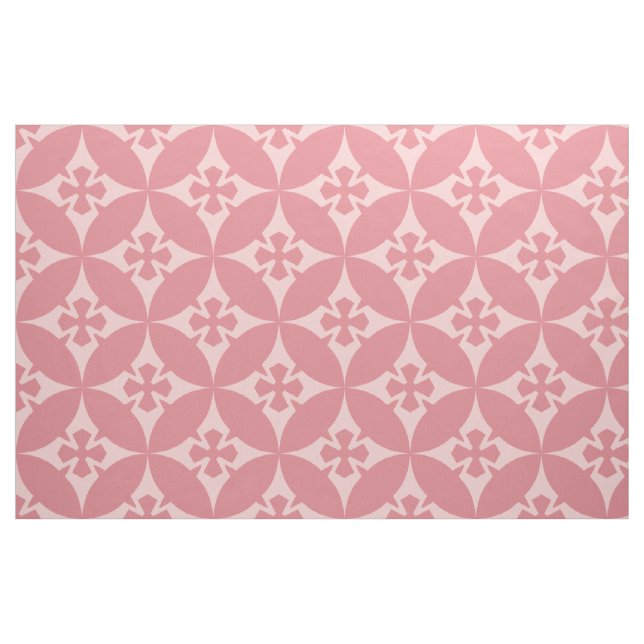Pastellskuggor av Rosa Retro Geometric Mönster Tyg (Fat Quarter)