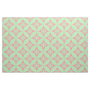 Pastellskuggor av Rosa Retro Geometric Mönster Tyg