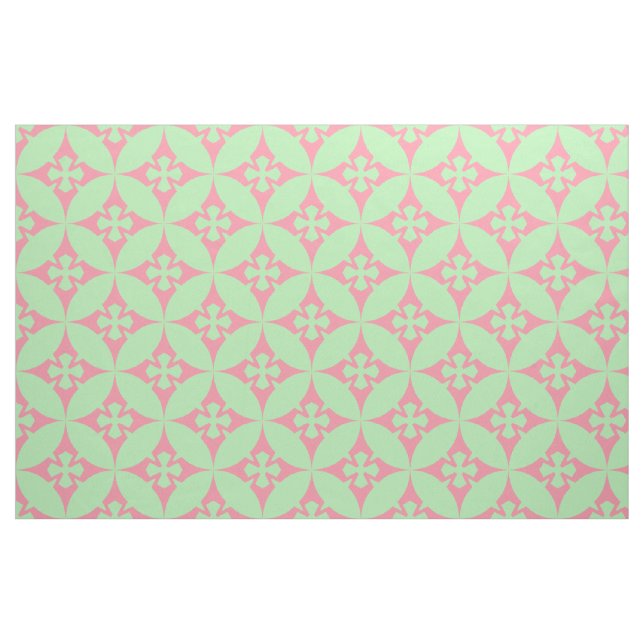 Pastellskuggor av Rosa Retro Geometric Mönster Tyg (Fat Quarter)