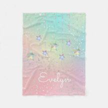 Pastellsnurrande holografiska stjärnor och band sö