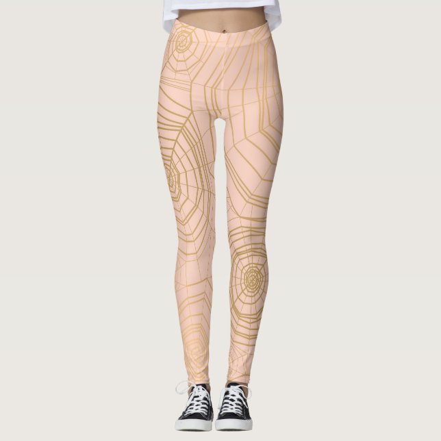 Pastellspindelnät: Halloween mönster. Leggings (Framsida)