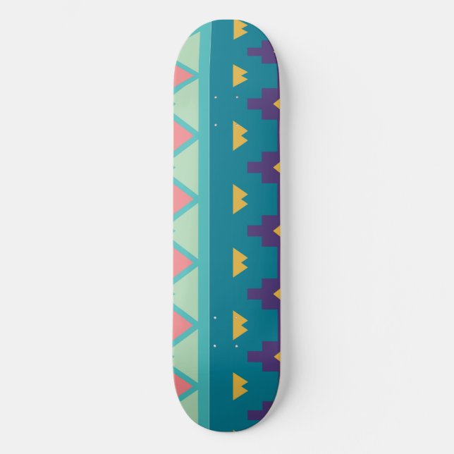 Pastellstamdesign Skateboard Bräda 21,5 Cm (Framsida)
