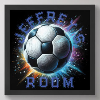 Pastelltecknad fotboll Power Anpassa Poster