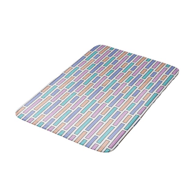 Pastelltegelmosaik  badrumsmatta (Vinklad)