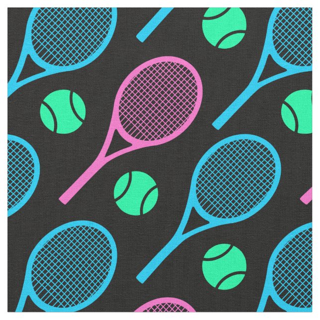 Pastelltennisrackets - anpassadet! tyg (Närbild)