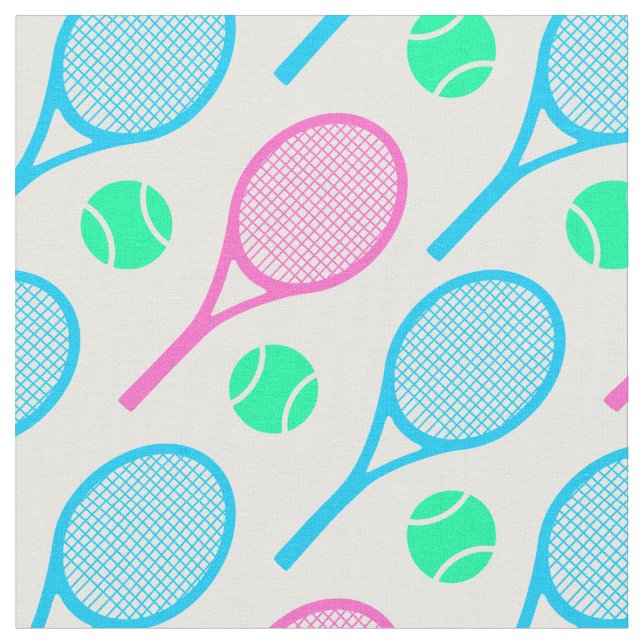 Pastelltennisrackets - anpassadet! tyg (Närbild)