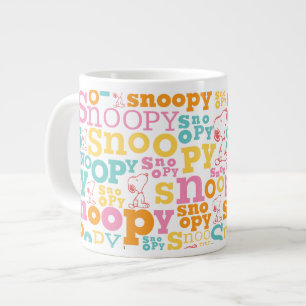 Pastelltext för soopy Mönster Jumbo Mugg