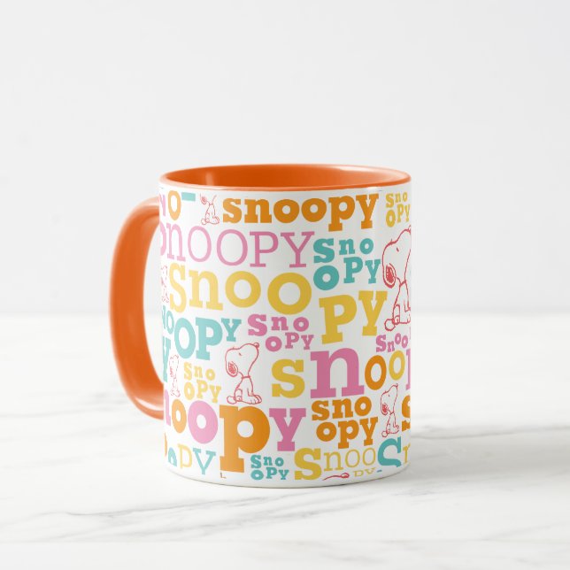 Pastelltext för soopy Mönster Mugg (Framsida vänster)