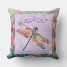 Pastelltulippar och drakvagnsflyg utomhus Garden P Kudde