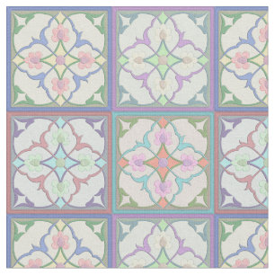 Pastellvariationer för afghansk Tile Mönster, 4 tu Tyg