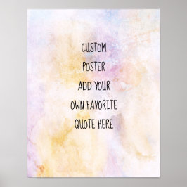 pastellvattenfärg lägga till en citattecken anpass poster