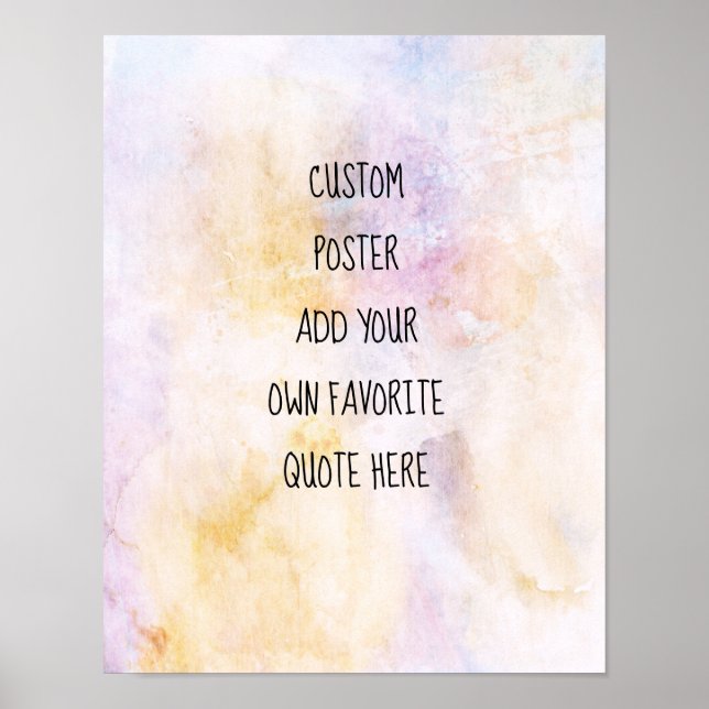 pastellvattenfärg lägga till en citattecken anpass poster (Framsidan)